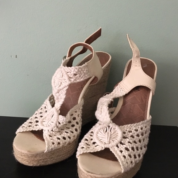 Lucky Brand Shoes - ☘️NWOT Lucky Brand Crochet Wedges☘️